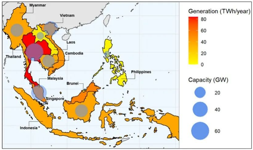 Analyse et perspectives du marché photovoltaïque flottant dans 10 pays de l’ASEAN